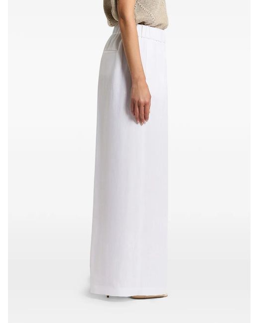 Peserico White Herringbone Trousers
