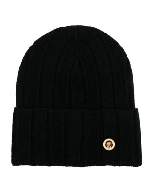 Versace Medusa Geribbelde Muts in het Black voor heren