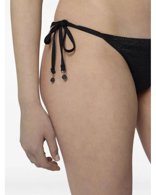 Philipp Plein Natural Swimming Brief Monogram Strass