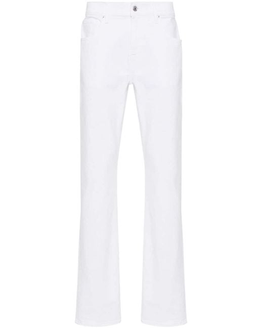 7 For All Mankind Gerade Jeans mit Logo-Patch in White für Herren
