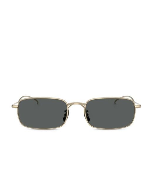 Oliver Peoples Gray Rectangle-Frame Sunglasses
