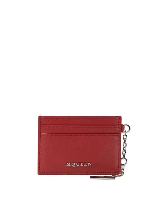 McQueen Red Sling Card Holder