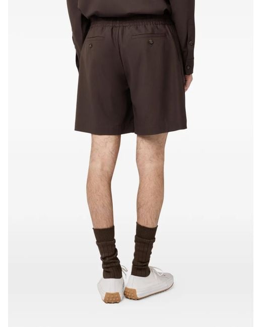 Tod's Black Drawstring-Fastening Tailored Shorts for men