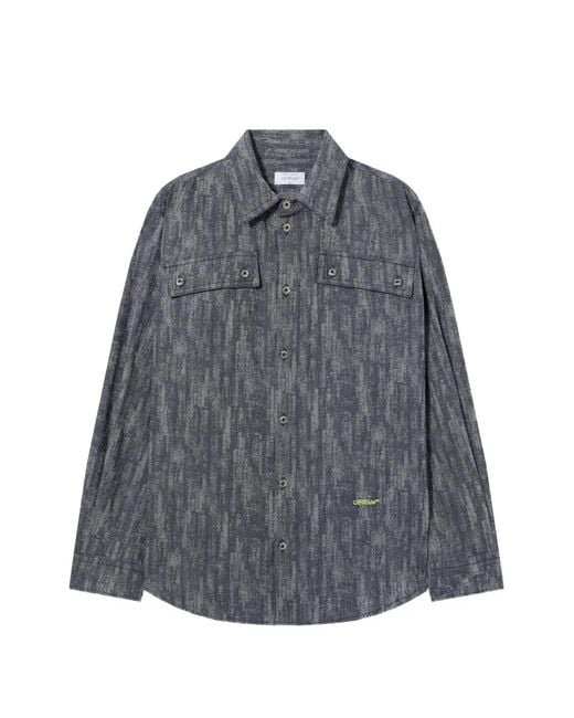 Off-White c/o Virgil Abloh Gray Ss_Switch Off Button-Up Shirt for men