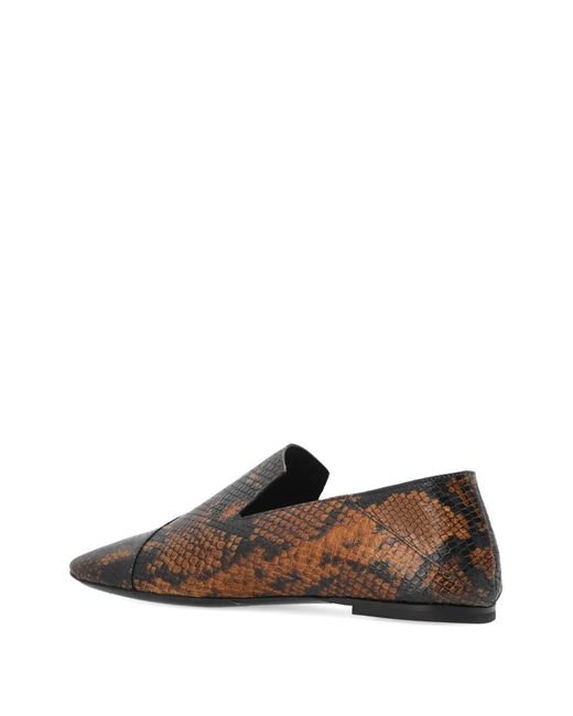 IRO Brown Snakes-Print Loafers