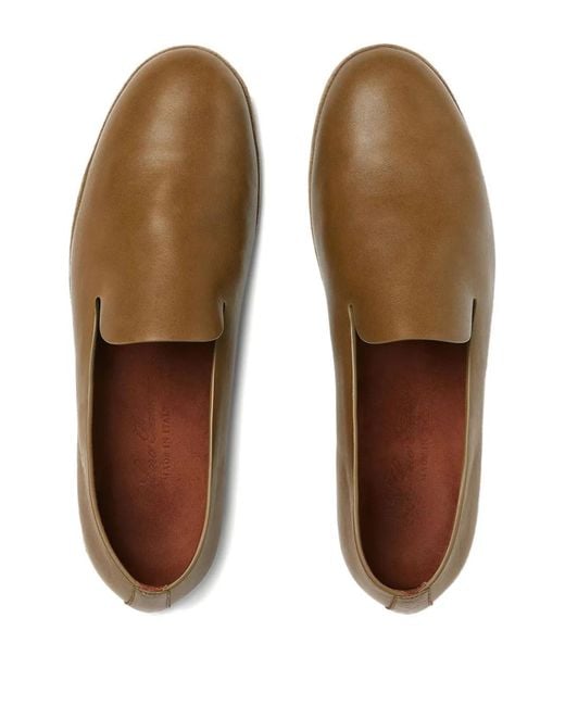 Loro Piana Brown Anton Minimal Walk Loafers for men