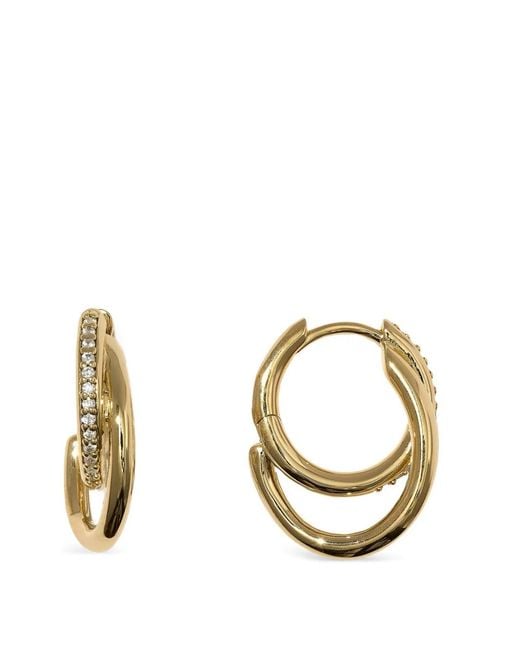 Otiumberg Metallic Small Pavé Spiralis Earrings