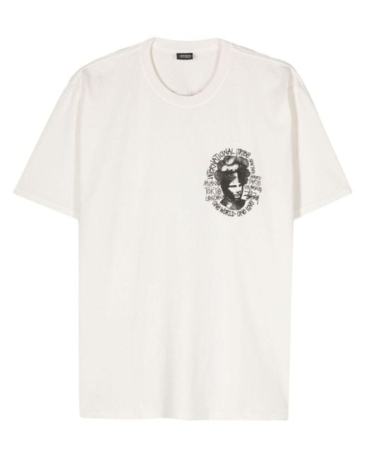 Stussy White Camelot Cotton T-shirt