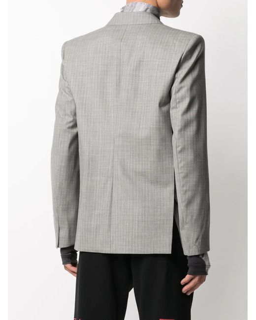 Off-White c/o Virgil Abloh Gray Single-Breasted Tailored Blazer for men