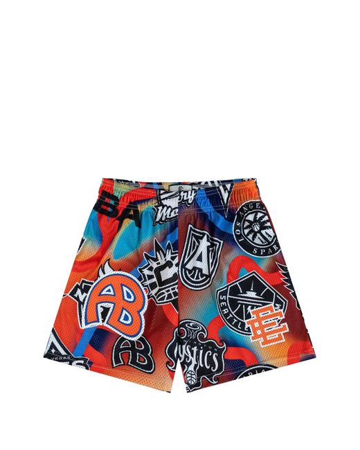 Eric Emanuel Red Ee Basic Logo-Print Shorts for men