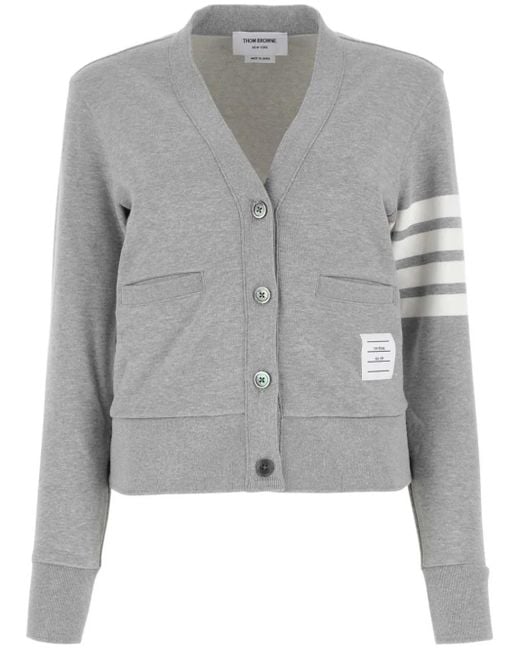 Thom Browne グレー ループバック 4bar カーディガン Gray