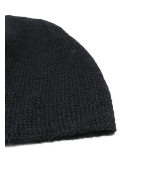 Our Legacy Black Ribbed-Knit Beanie for men