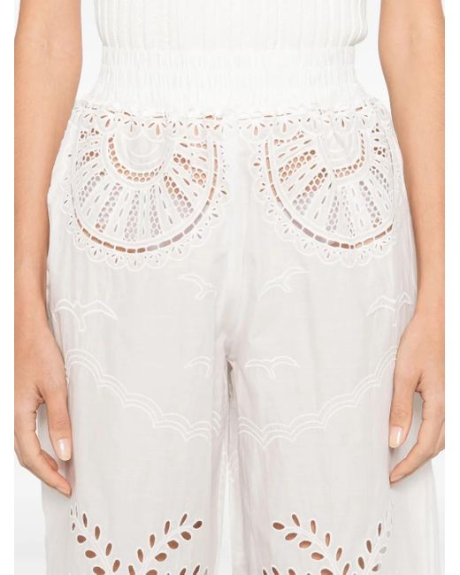 Pantalon En Coton Farm Rio en coloris White