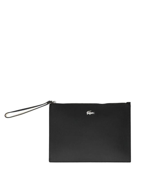 Lacoste Black Logo-Detail Clutch Bag