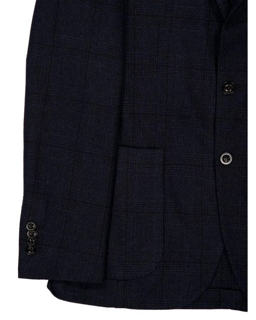 Boglioli Blue Checked Blazer for men