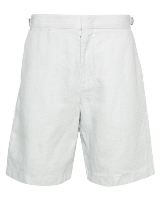 Orlebar Brown White Norwich Linen Bermuda Shorts for men