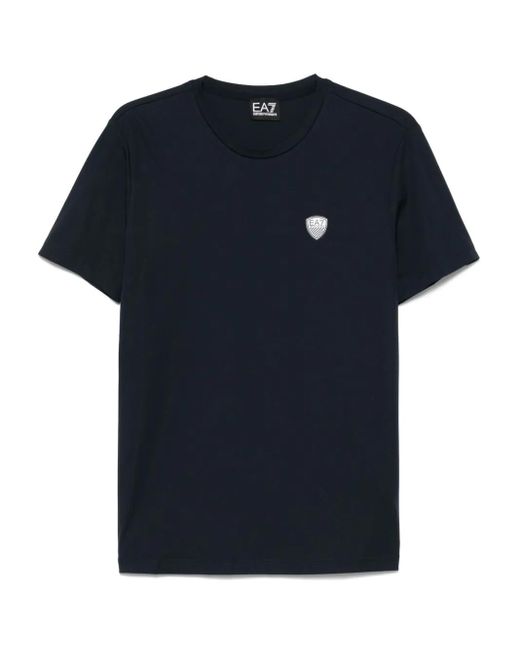 メンズ EA7 ロゴ Tシャツ Blue