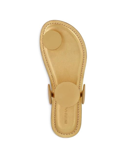 Bernardo White Circle-Embellishment Sandals