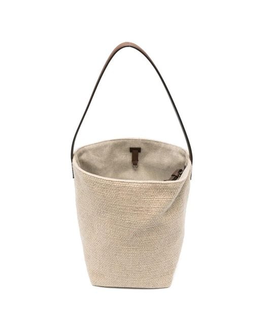 The Row White Medium N/S Park Canvas Tote Bag