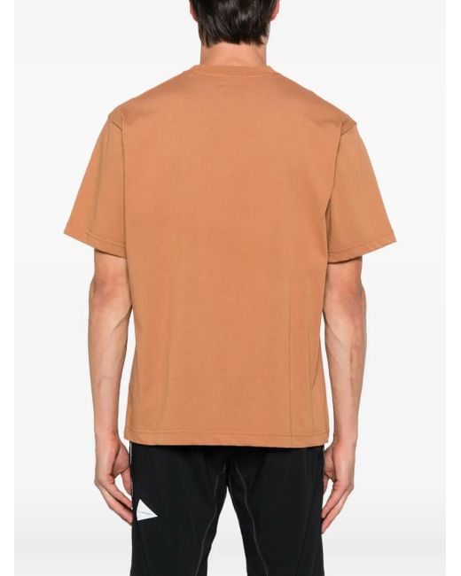 And Wander White Triangle-Print T-Shirt for men