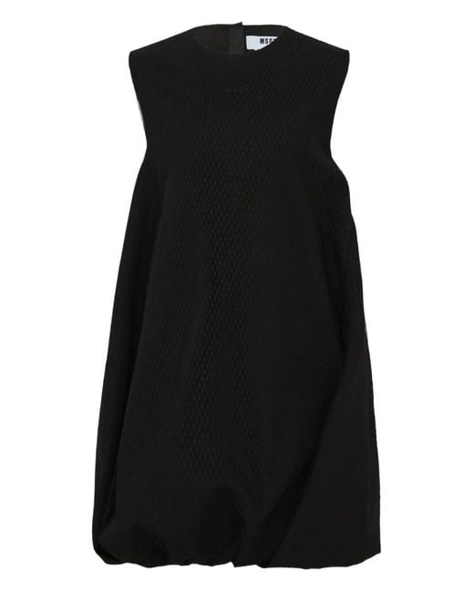 MSGM Black Sleeveless Mini Dress