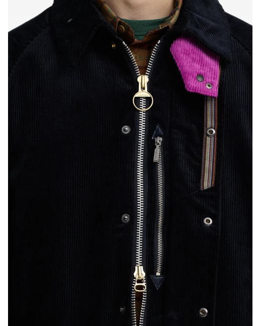 Barbour Black X Paul Smith Beaufort Corduroy Jacket for men