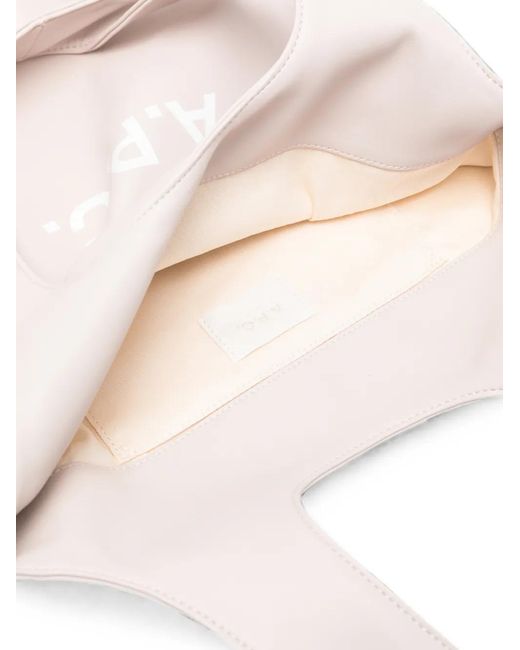 A.P.C. Pink Logo-Print Tote Bag