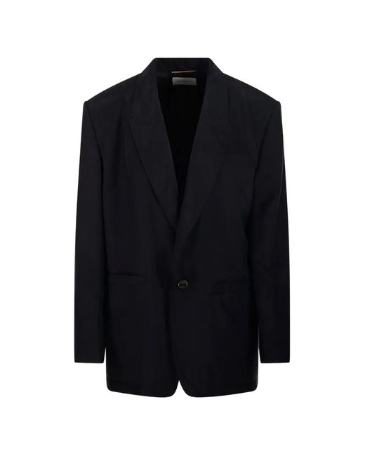 Saint Laurent Blue Single-Breasted Blazer
