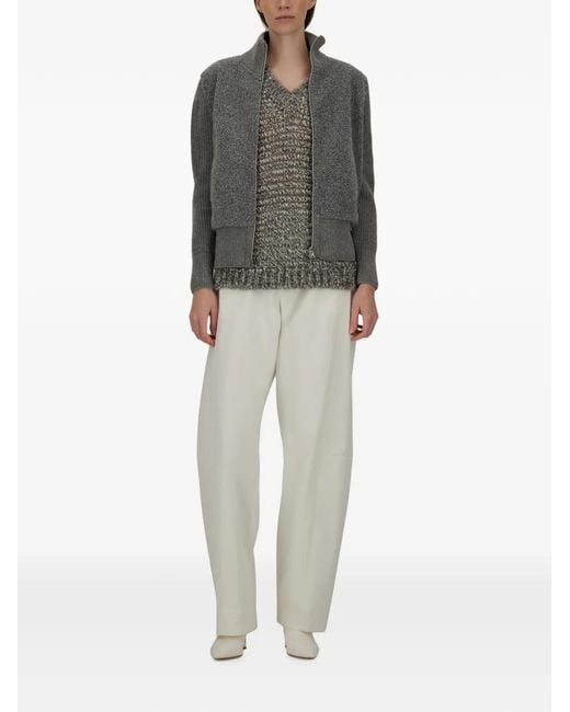 Herno White Twill Trousers