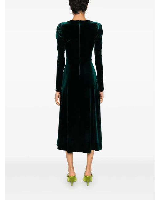 Nissa Black Logo-Plaque Maxi Dress