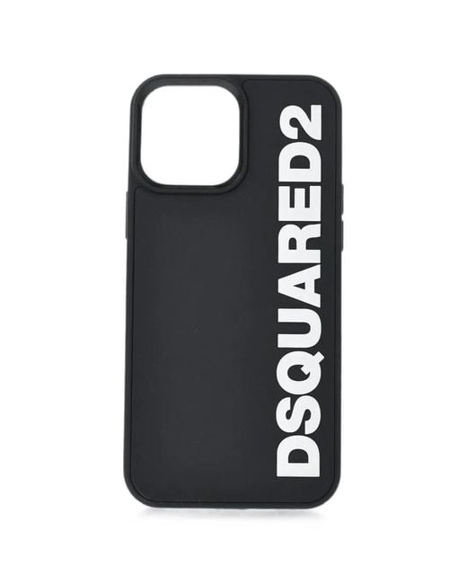 DSquared² Black Iphone 13 Pro Logo-Print Case for men