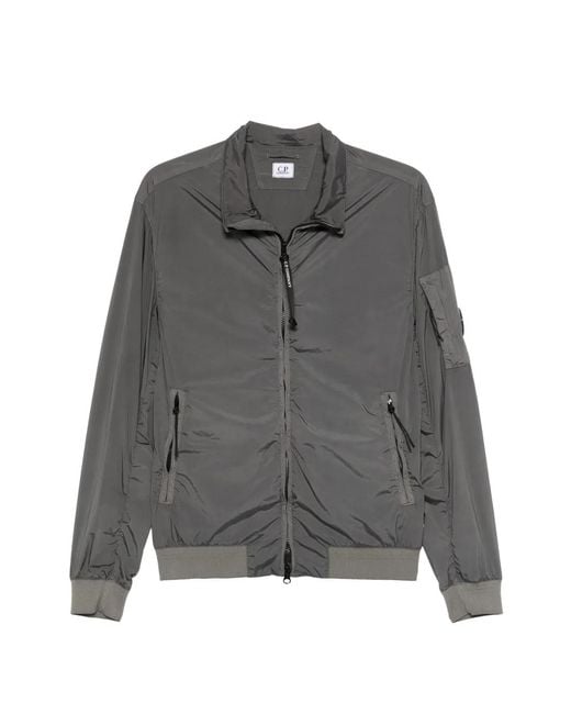 C P Company Gray Jacket Two-Way Zip for men