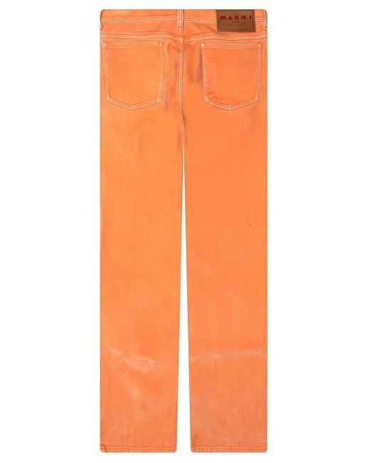 メンズ Marni ファイブポケット ジーンズ Orange