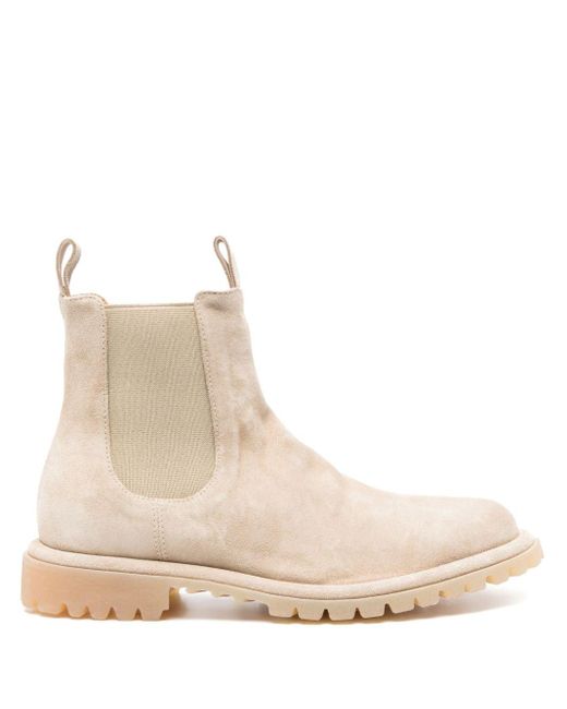 Officine Creative Natural Suede Chelsea Boots