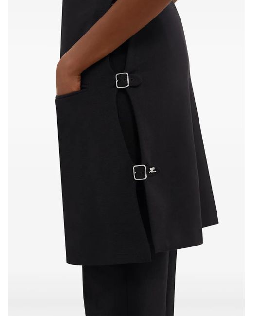 Courreges Black Multi-Strap Mini Dress