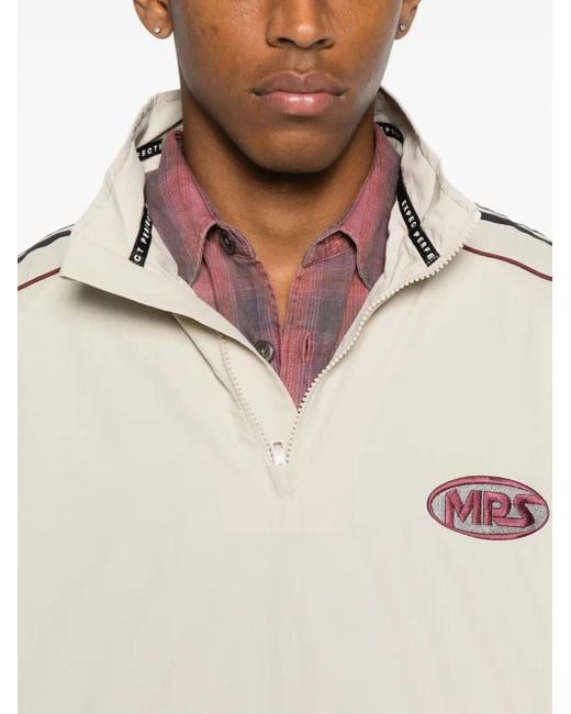 Martine Rose Trui Met Halve Rits En Logo-Embleem in het Blue voor heren