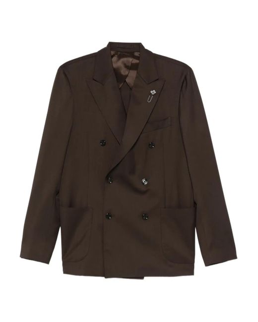 Blazer Doppiopetto di Lardini in Brown da Uomo