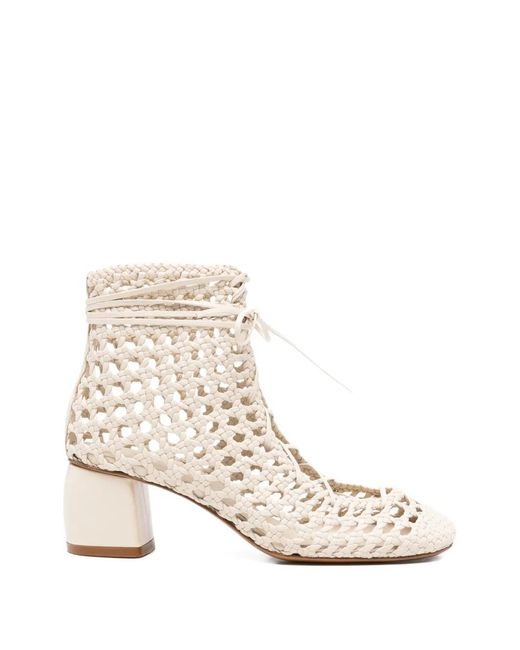 Forte_forte Natural Woven Tie-Fastening Boots