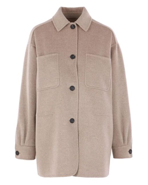 Max Mara Natural Buttoned Pocket Jacket