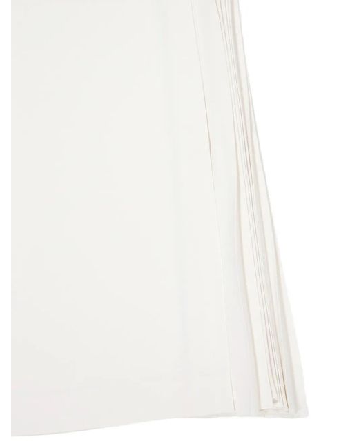 Zeus + Dione White Nova Side Pleat Trousers