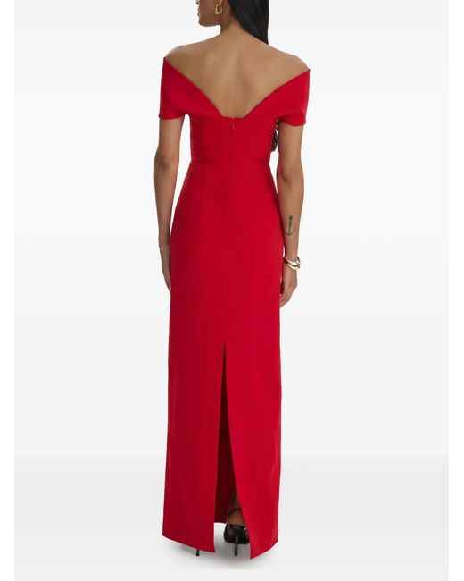 MOOS STUDIO Red V-Neck Maxi Dress