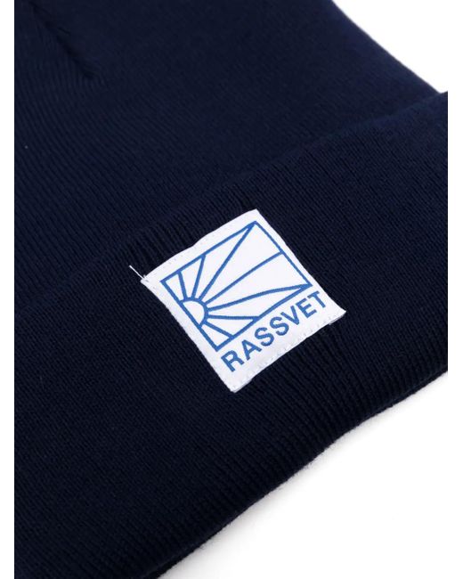 Rassvet (PACCBET) Blue Logo-Patch Beanie for men