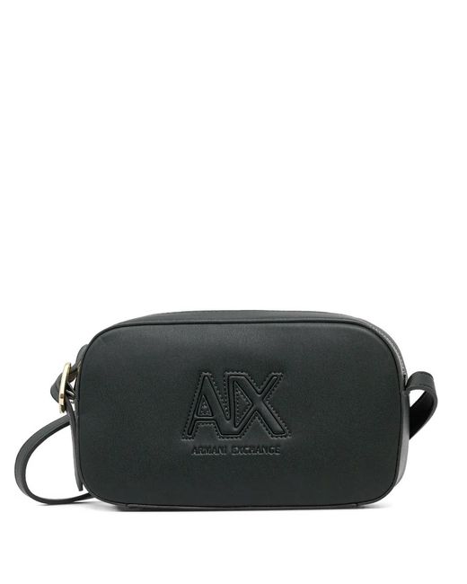 ARMANI EXCHANGE Black Logo-Embossed Cross Body Bag