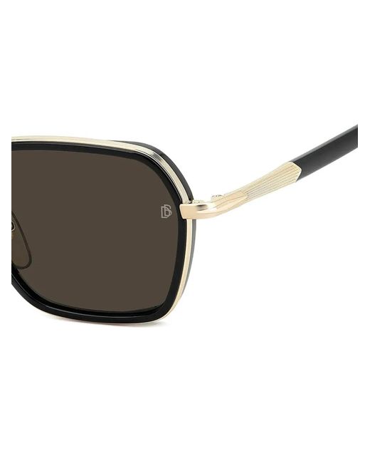 David Beckham Black Lunettes De Soleil À Monture Géométrique for men