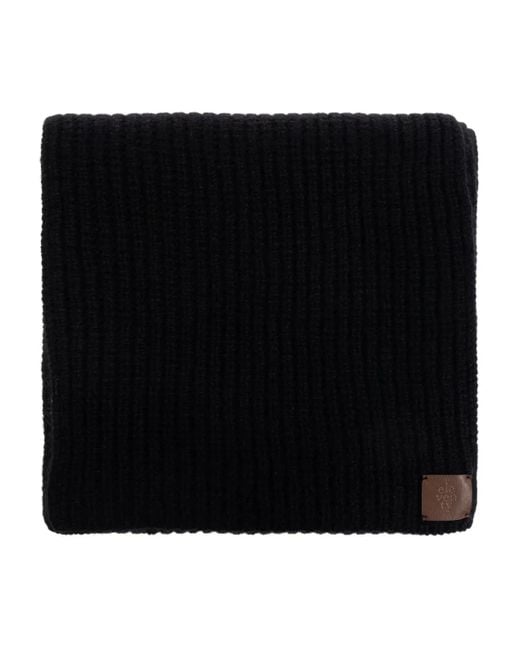 Bufanda de canalé Eleventy de hombre de color Black