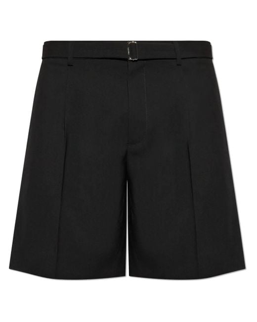 Lanvin Black Virgin Wool Shorts for men