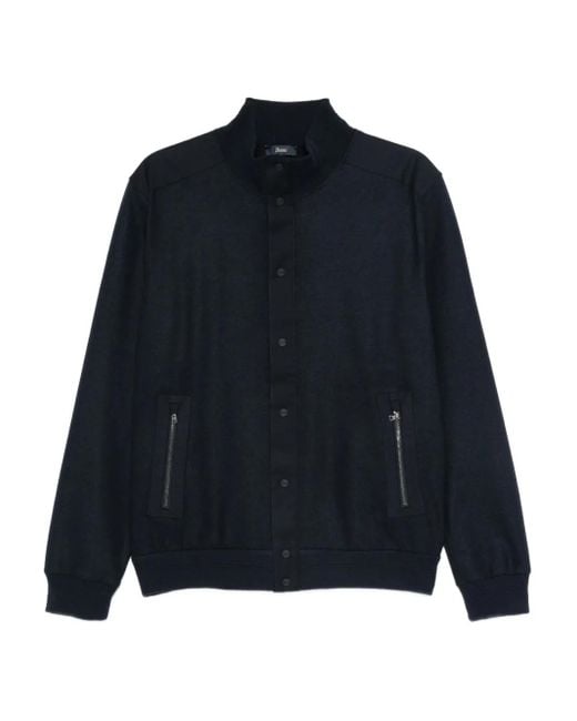 メンズ Herno ボンバージャケット Blue