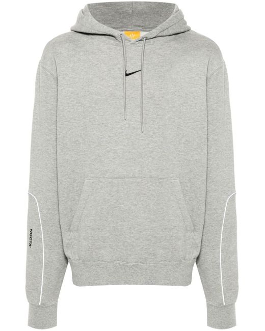 Nike Gray Nocta Swoosh-logo Hoodie