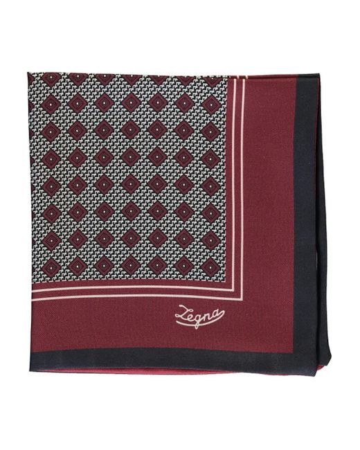 Zegna Sjaal Met Logoprint in het Purple voor heren