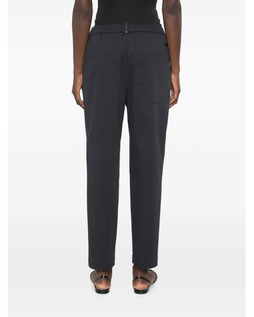 Fabiana Filippi Blue Elasticated-Waist Straight-Leg Trousers